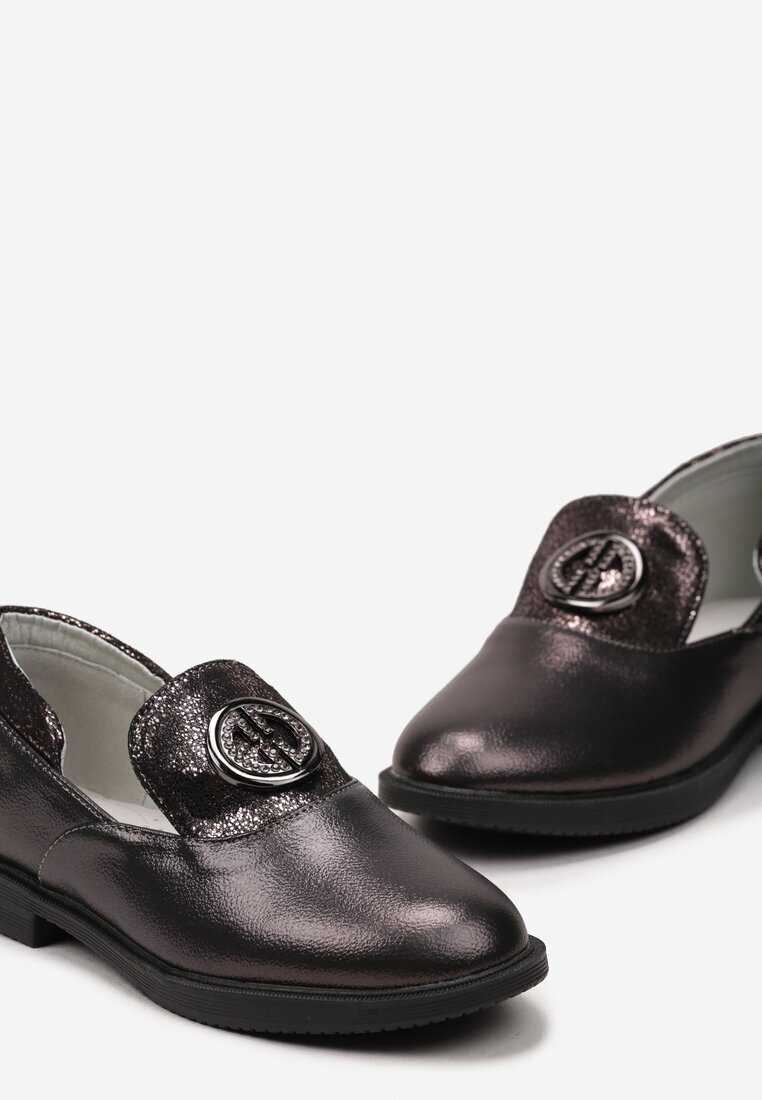  Pantofi Argintiu-Negru Omphiopis