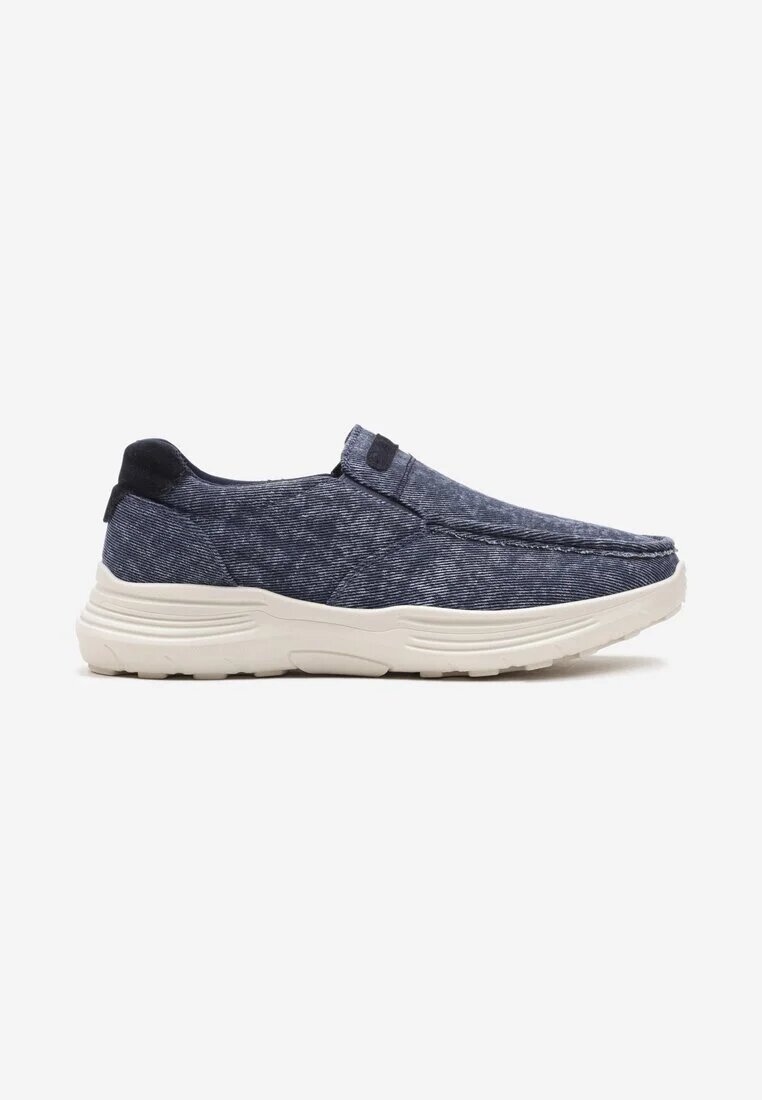  Pantofi bleumarin slip-on cu talpă groasă Hevica