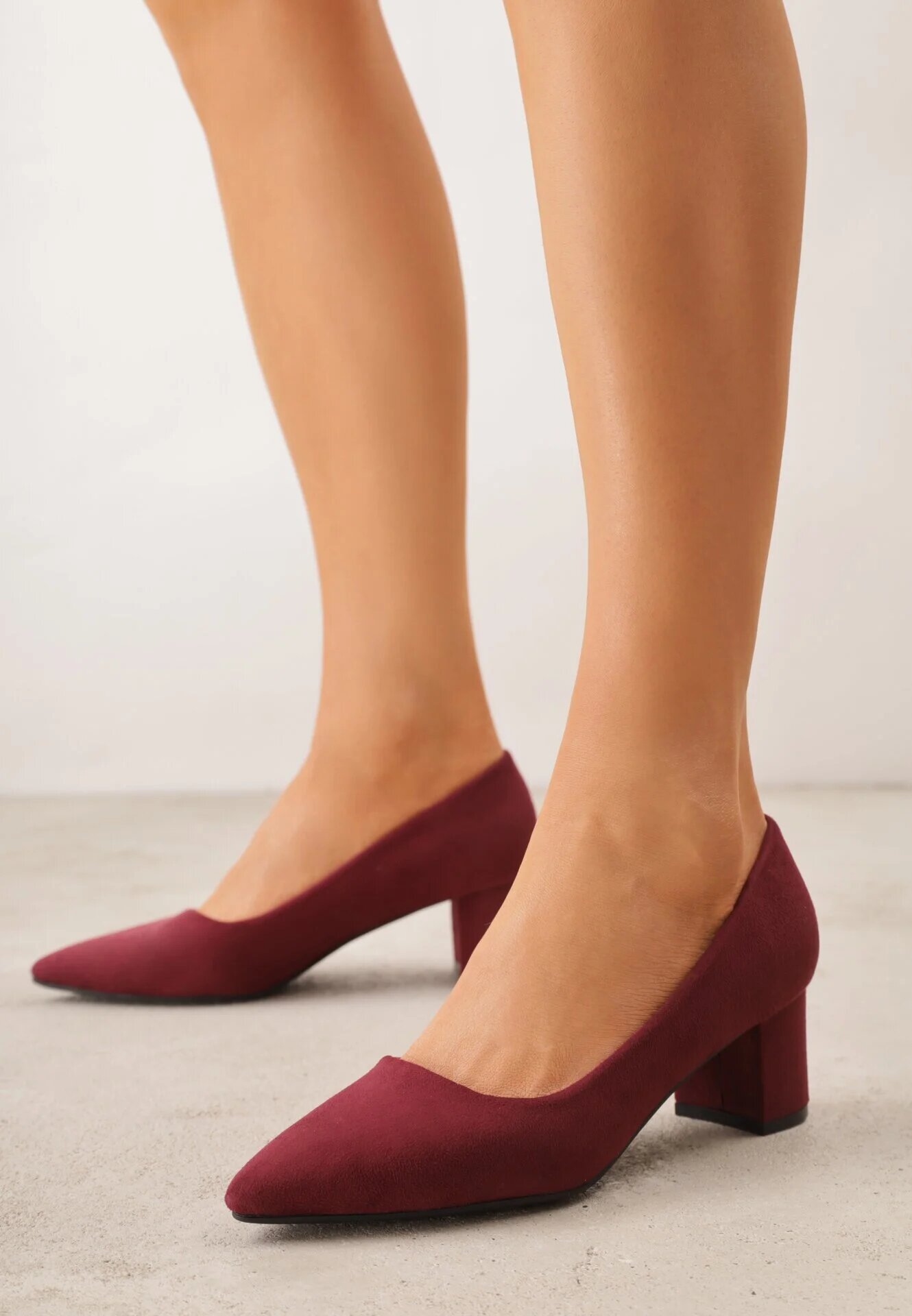  Pantofi cu toc Bordo