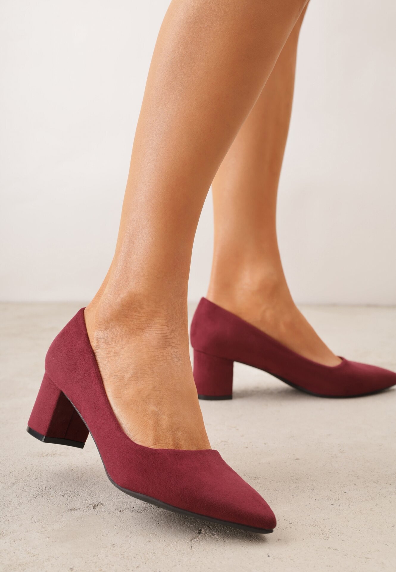  Pantofi cu toc Bordo