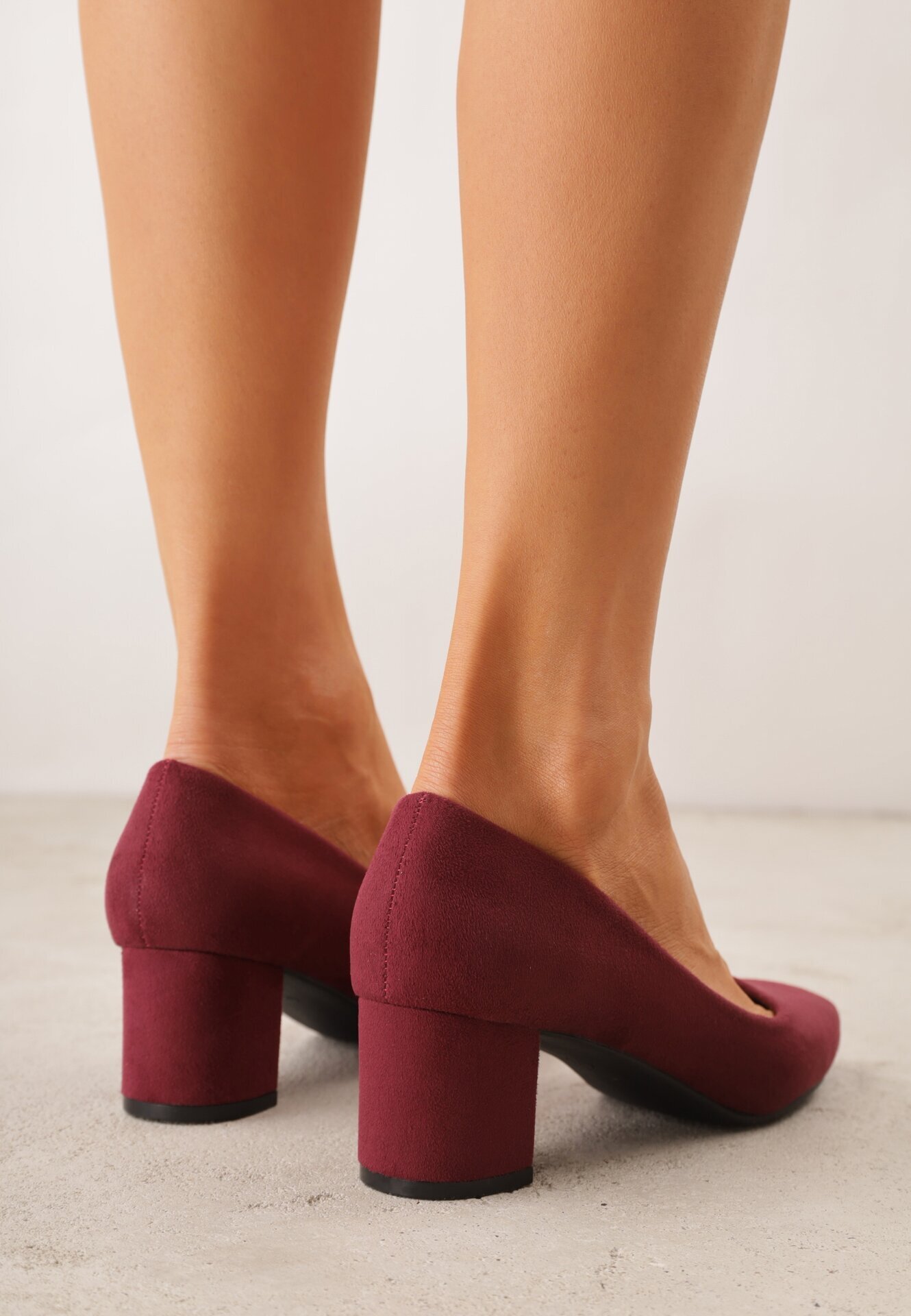  Pantofi cu toc Bordo
