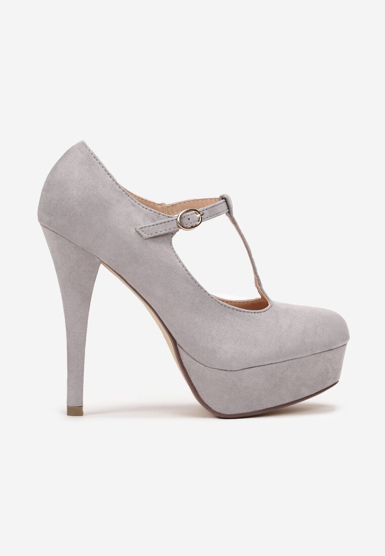 Pantofi cu toc Gri