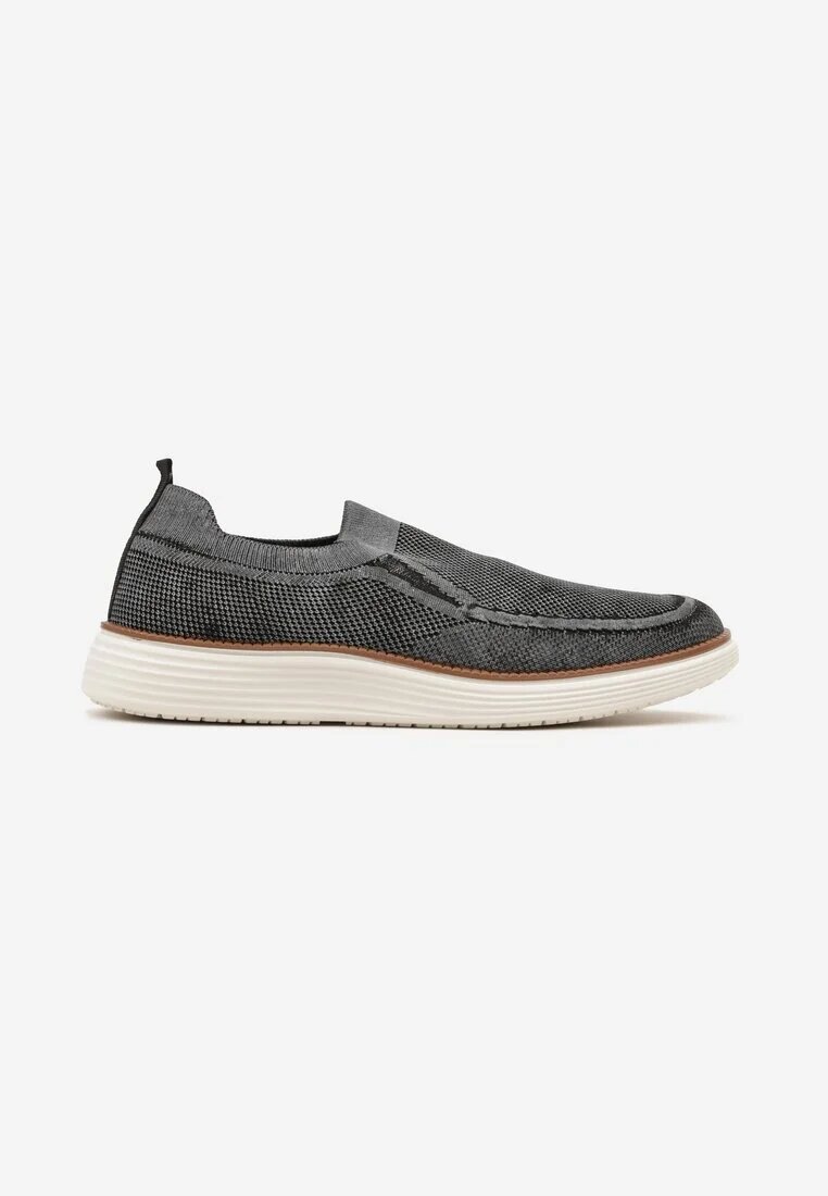  Pantofi Negri cu Parte Superioară Elastică în Stil Mocasin Draciana