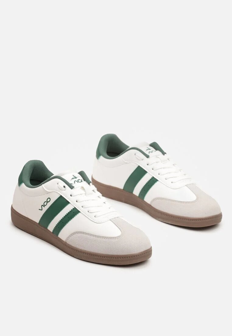  Pantofi sport adidași Alb și Verde cu inserții decorative Cesiyana