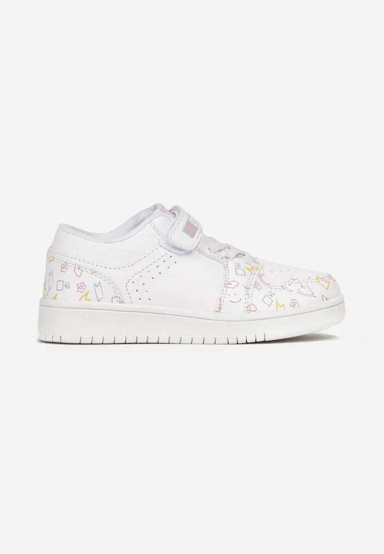  Pantofi Sport Alb-Roz cu Scai din Imitație de Piele Talibata