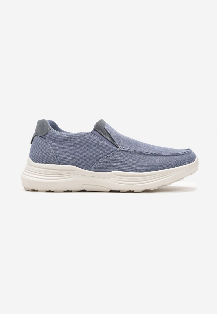  Pantofi Sport Albaștri Slip On din Material Denim Moallin