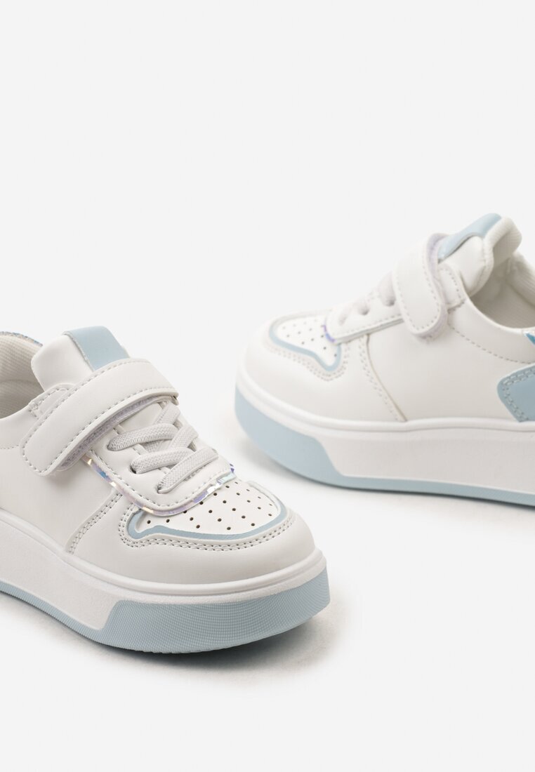 Pantofi Sport Albaștri Sneakers cu Velcro și Platformă Landuela