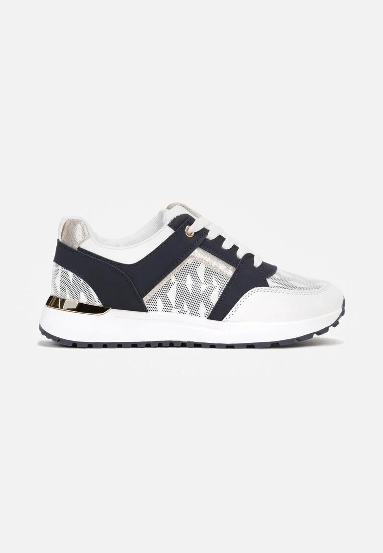  Pantofi sport Albi-Bleumarin cu Imprimeu Decorativ Melimisia
