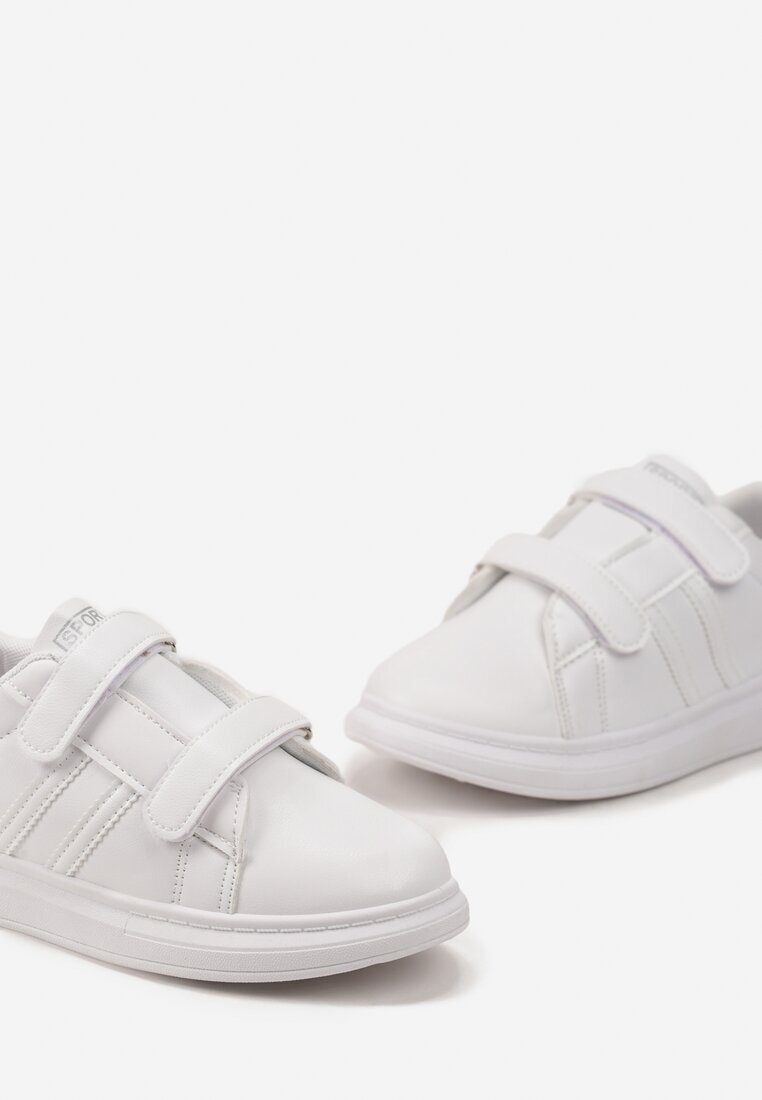  Pantofi Sport Albi cu Talpă Plată cu Prindere Tip Arici Lanisse