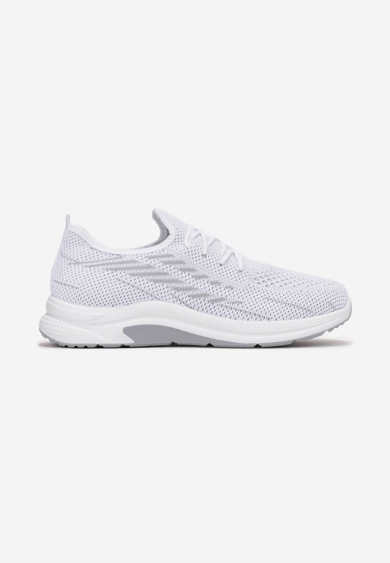  Pantofi Sport Albi din plasă decorate cu șireturi Salmerus