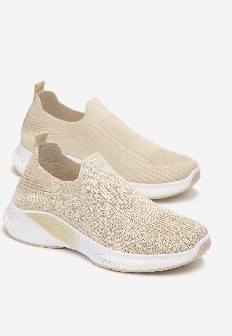  Pantofi Sport Bej cu Față Flexibilă și Talpă Decorativă Pilly