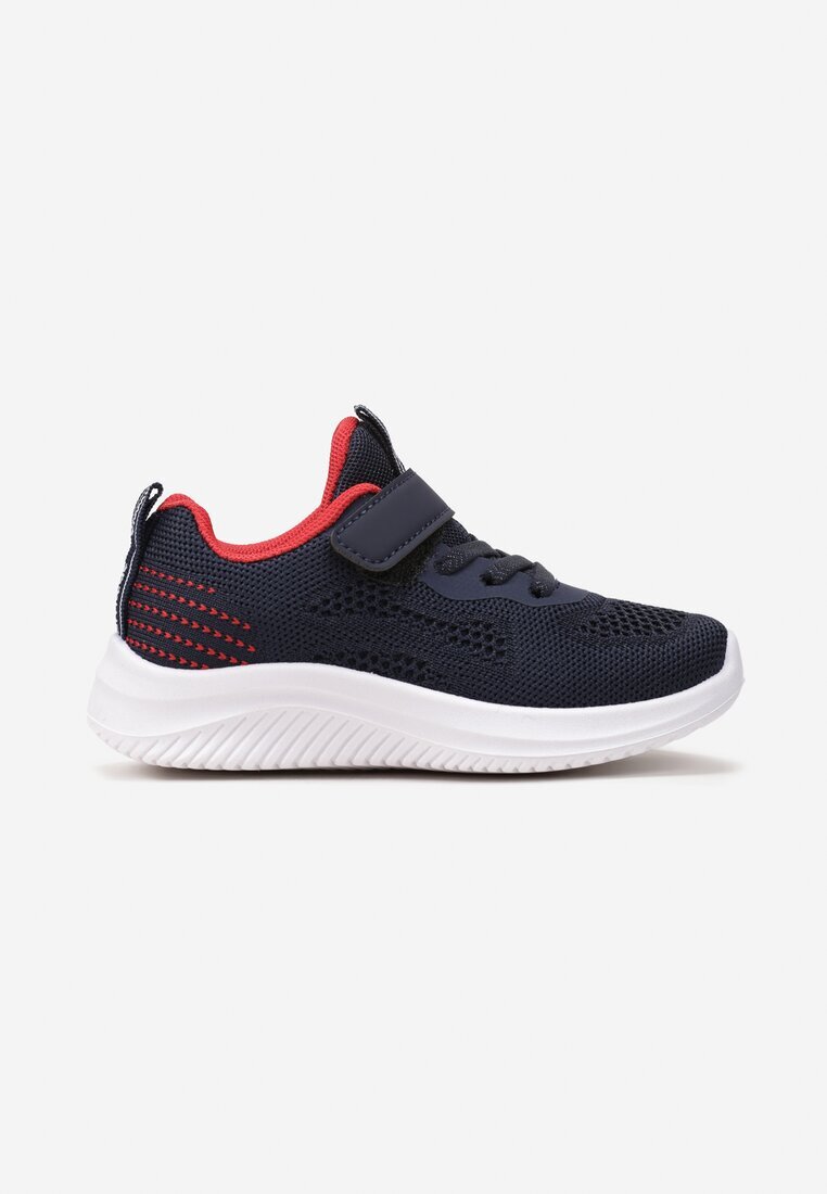  Pantofi sport bleu-marin și roșii cu Talpă Moale cu Plasă și Inimioare Hinoria