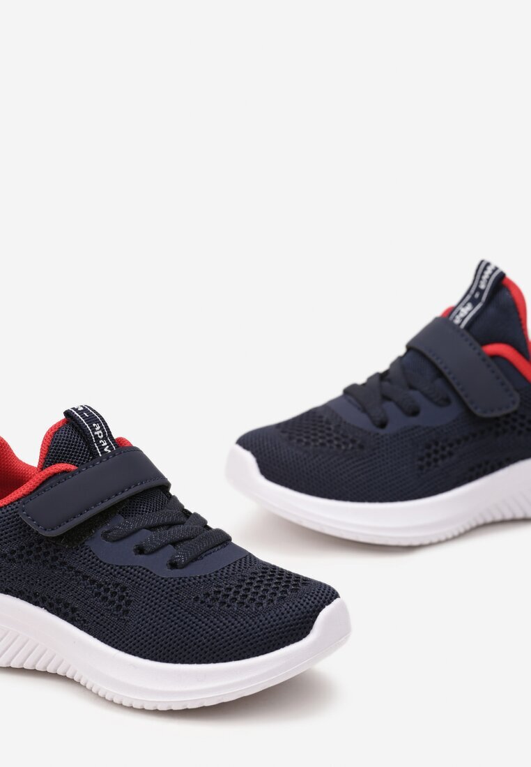  Pantofi sport bleu-marin și roșii cu Talpă Moale cu Plasă și Inimioare Hinoria