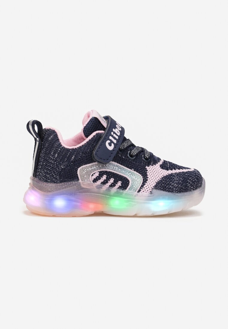  Pantofi Sport Bleumarin cu Scai cu Talpă LED Ulisa