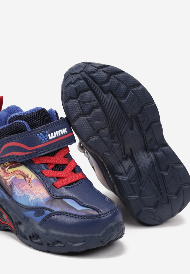  Pantofi Sport Bleumarin cu Talpă Luminoasă și Închidere cu Scai Ericias