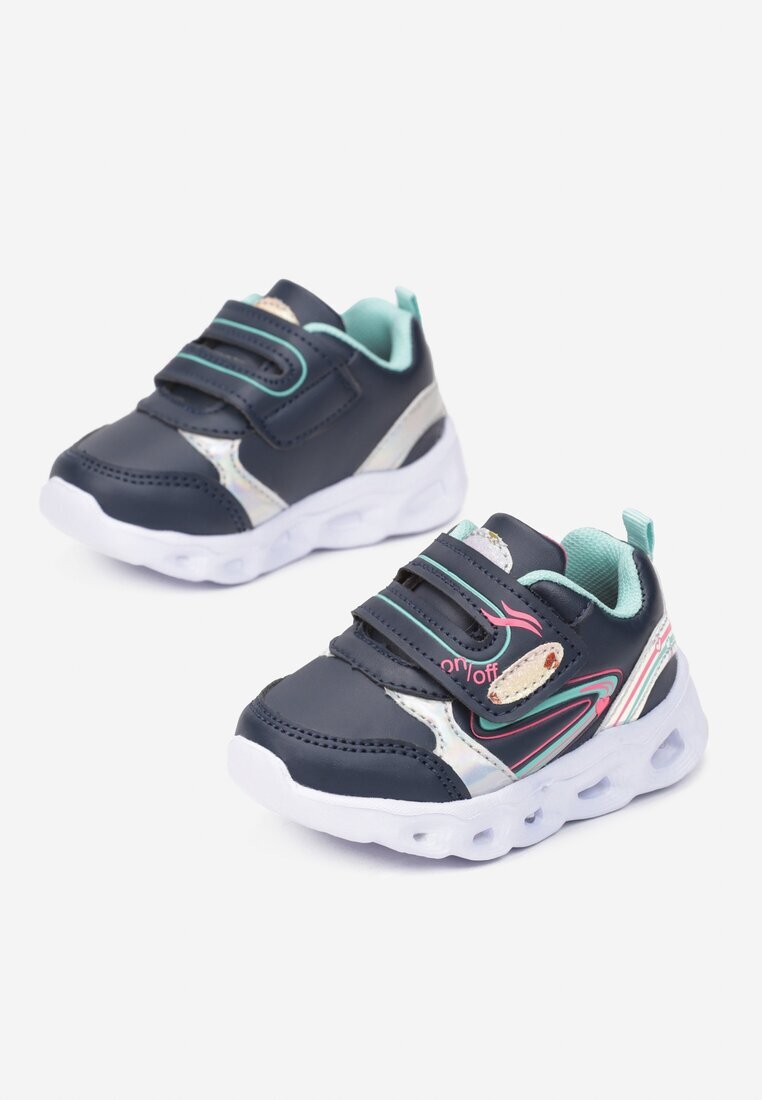  Pantofi Sport Bleumarin-Mentă LED Myrarpia