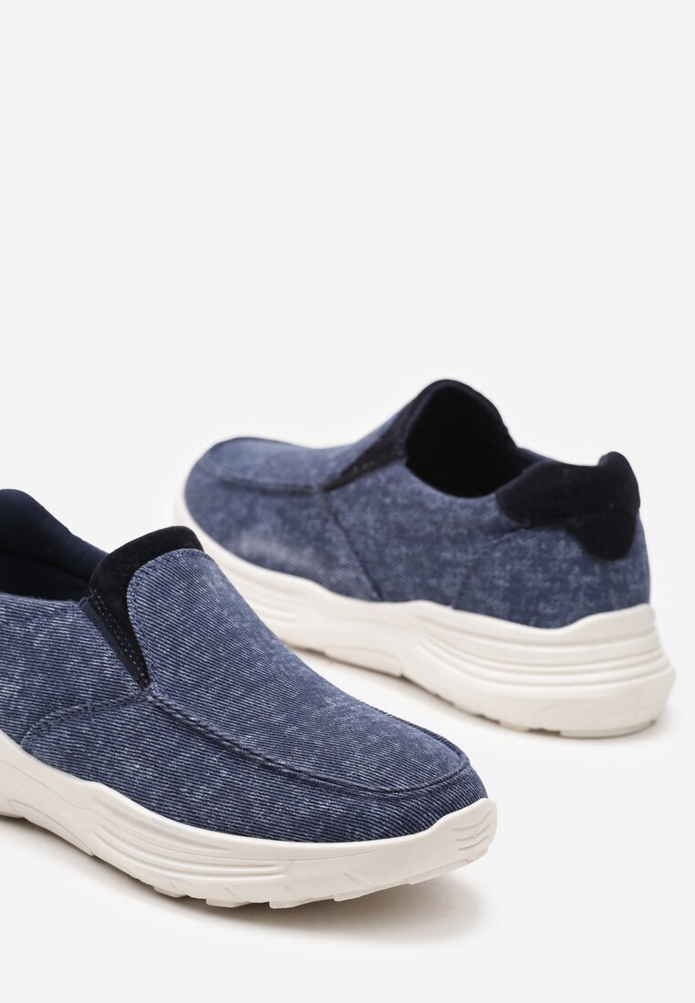  Pantofi Sport Bleumarin Slip-on cu parte superioară din denim Moasse