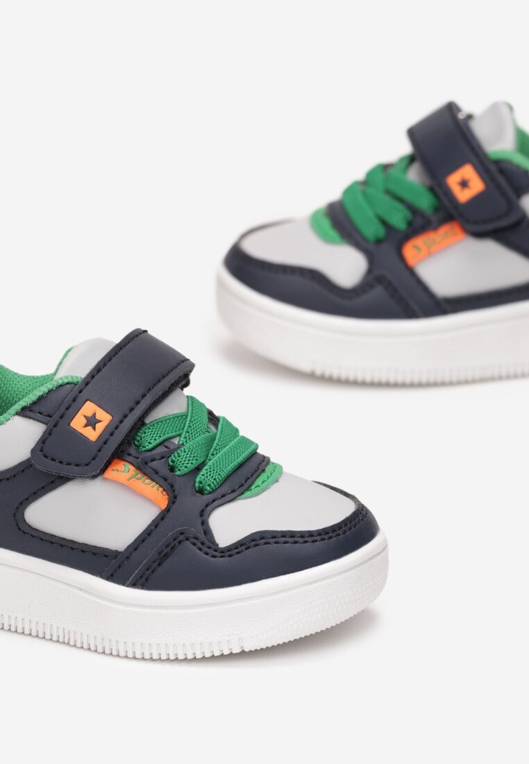  Pantofi sport Bleumarin-verzi până la gleznă cu velcro Baucis