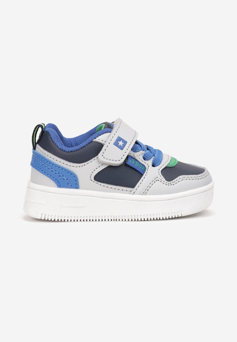  Pantofi sport de gleznă Gri-Albastru cu scai Baucis