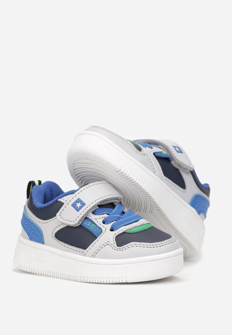  Pantofi sport de gleznă Gri-Albastru cu scai Baucis