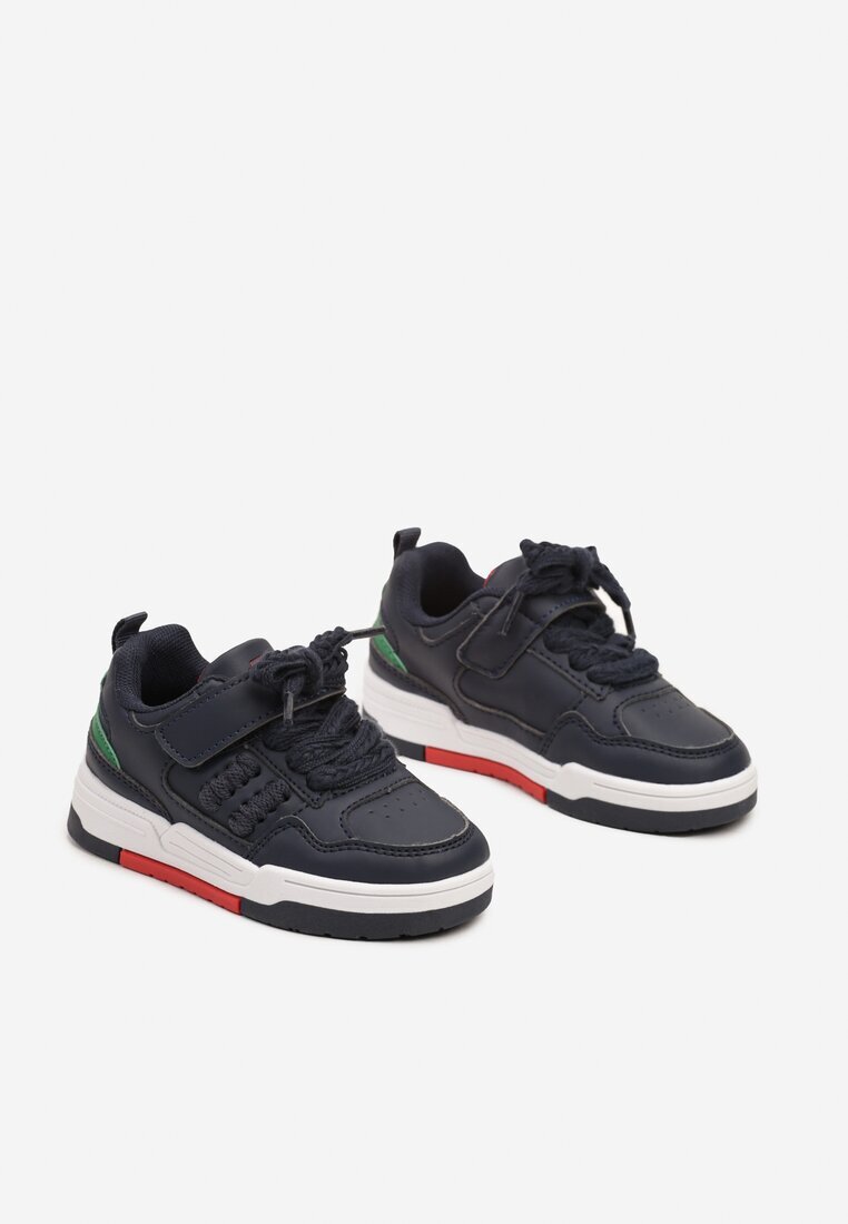  Pantofi Sport Granat Sneakerși cu Talpă Plată Reliefată Decorați cu Perforații Inalen