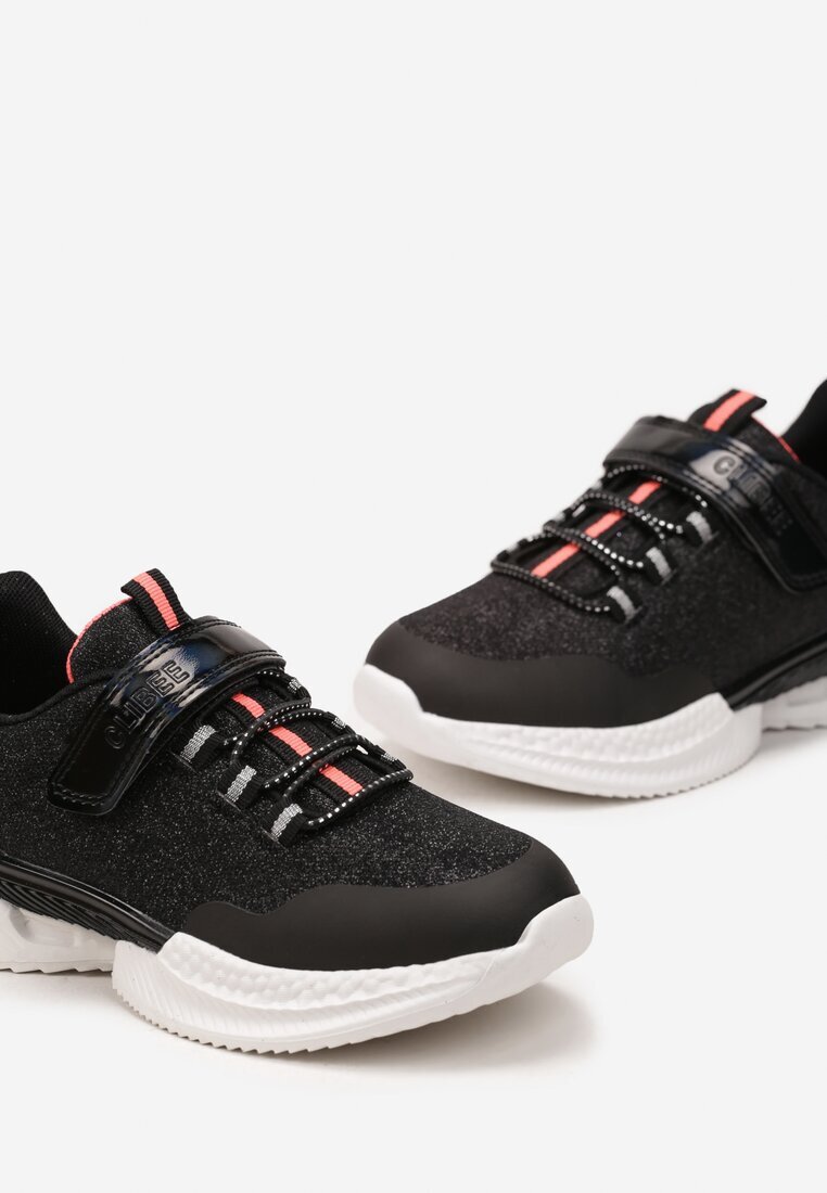  Pantofi Sport Negri cu Sclipici cu Închidere cu Velcro Nisael