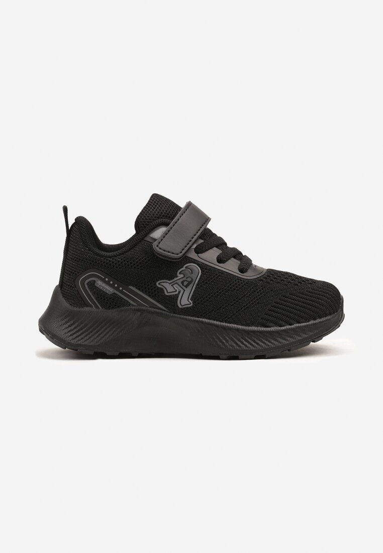  Pantofi Sport Negri Sneakers Decorați cu o Aplicație Fonarea