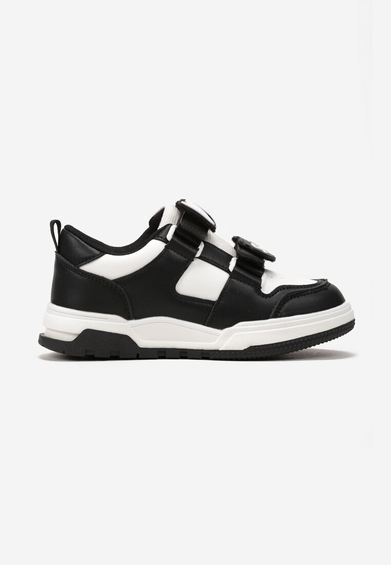  Pantofi Sport Negru-Alb cu Branț din Piele și Aplicații Decorative cu Scai Lanittes