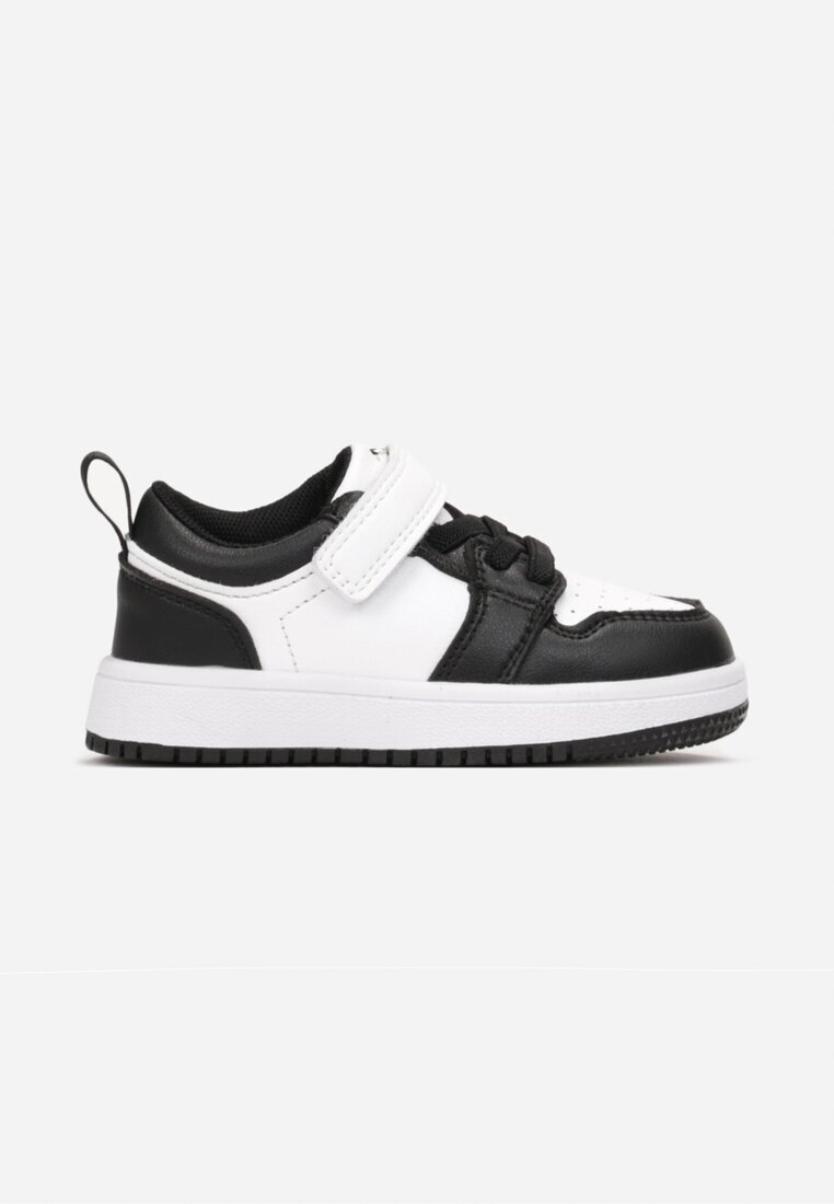  Pantofi Sport Negru-Alb cu Branț din Piele și Scai Agapita