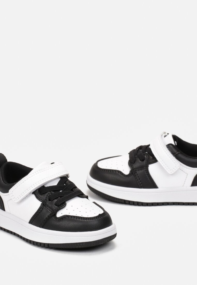  Pantofi Sport Negru-Alb cu Branț din Piele și Scai Agapita