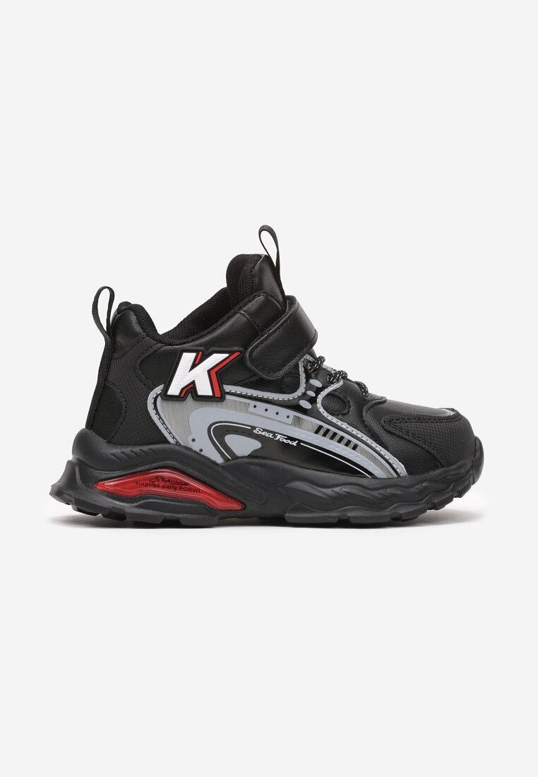  Pantofi Sport Negru-Albastru cu Aplicații și Talpă în Relief Valori