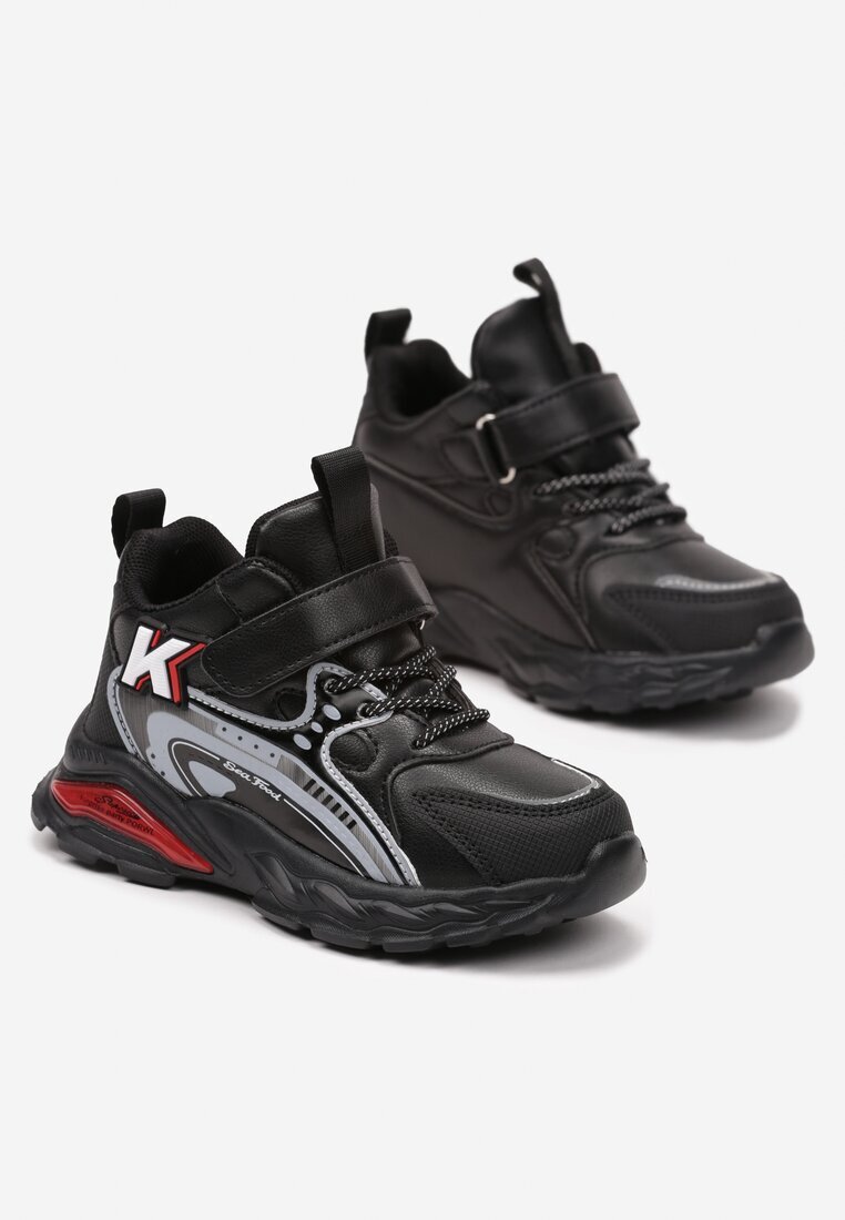  Pantofi Sport Negru-Albastru cu Aplicații și Talpă în Relief Valori