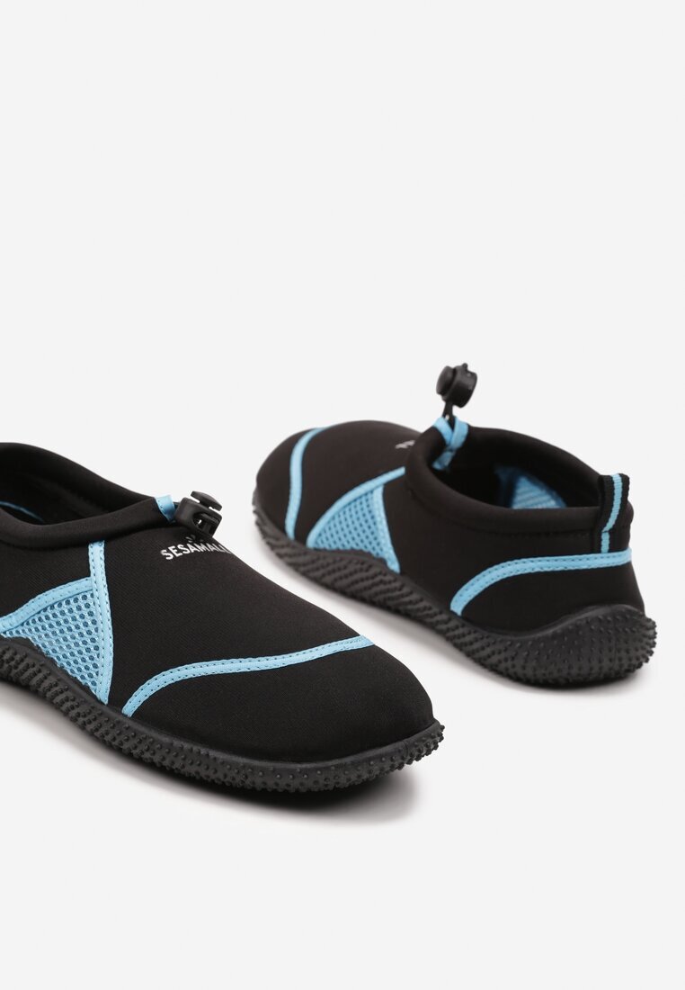  Pantofi sport Negru-Albastru din plasă slip-on cu carâmb elastic pentru sporturi acvatice Nelinda