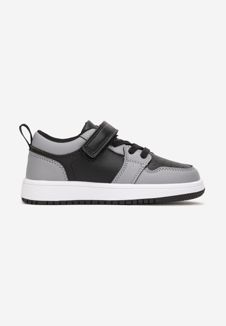  Pantofi Sport Negru-Gri cu Branț din Piele și Scai Agapita