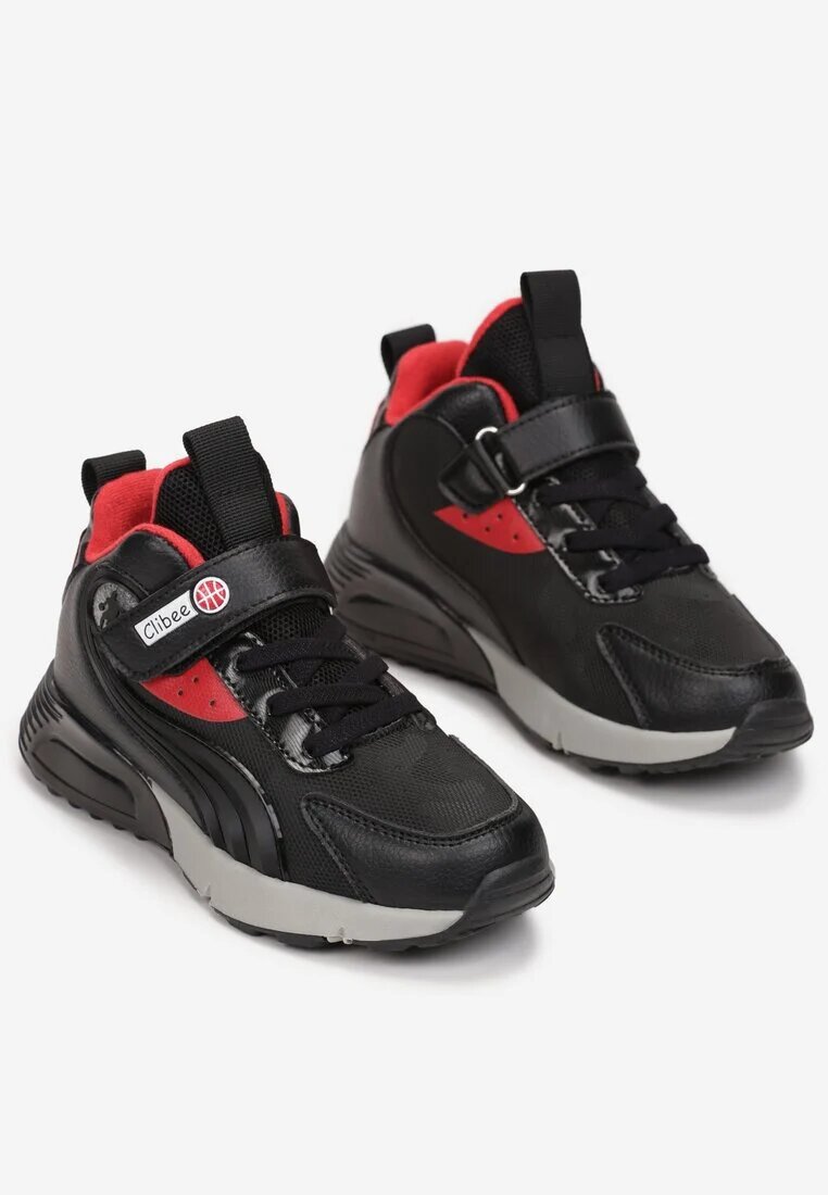  Pantofi sport Negru-Roșii cu scai Ciara