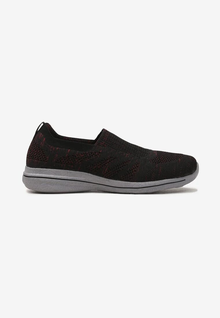  Pantofi sport Negru-Roșii fără șireturi cu parte superioară elastică cu model melanj Andicra