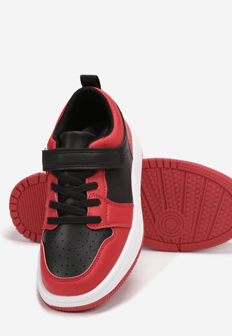  Pantofi sport Negru-Roșu Plati Cu scai și șireturi Haelia