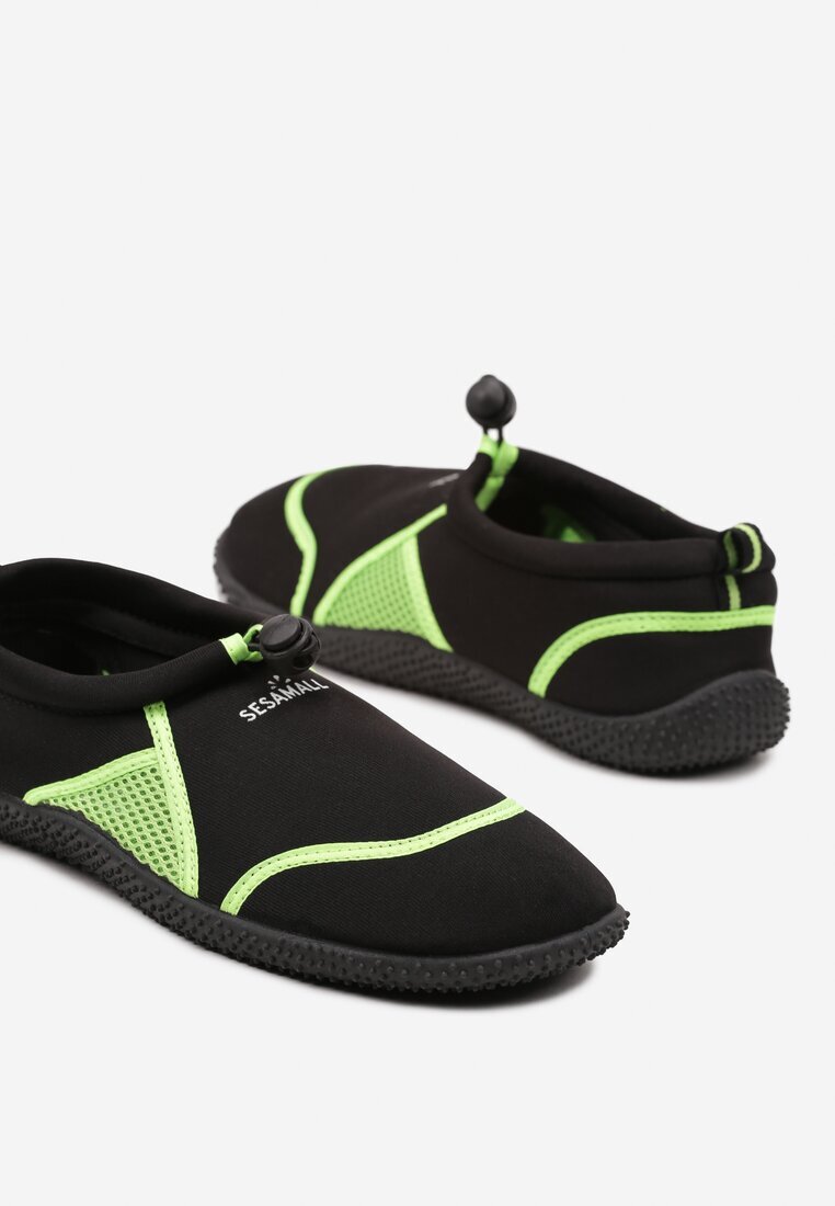  Pantofi Sport Negru-Verde din plasă slip-on cu parte superioară flexibilă pentru sporturi acvatice Nelinda