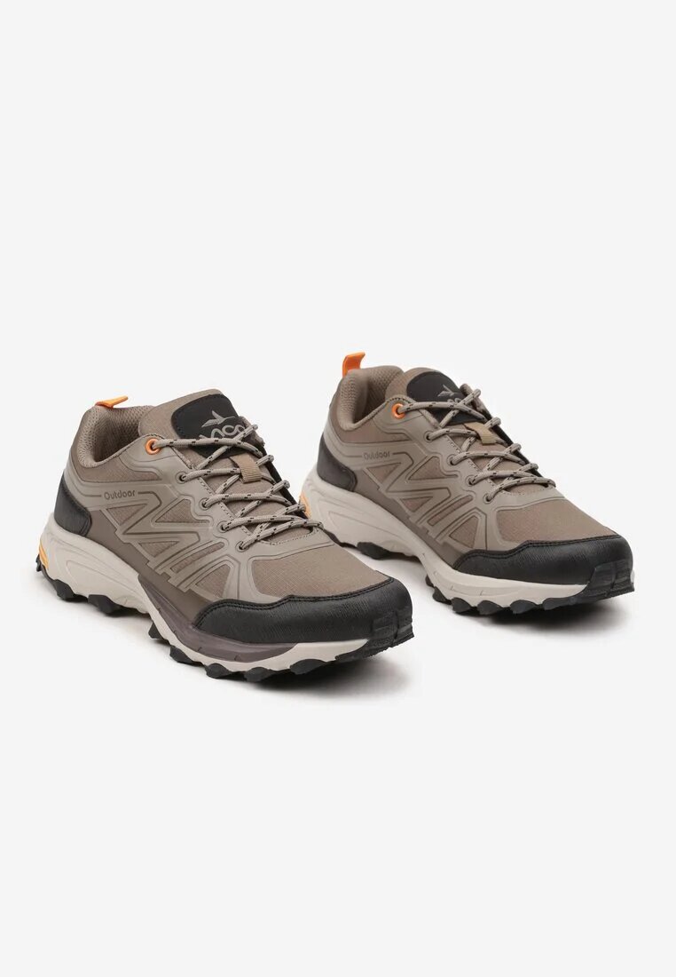  Pantofi Sport Plati Maro Deschis cu Talpă în Relief Evida