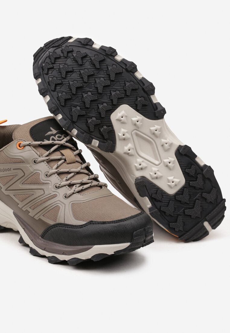  Pantofi Sport Plati Maro Deschis cu Talpă în Relief Evida