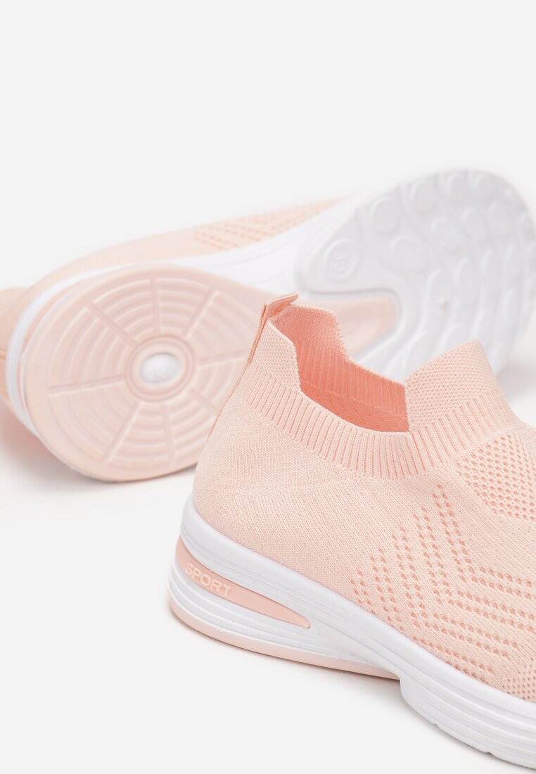  Pantofi sport Plati Roz cu Parte Superioară Elastică până la gleznă Atale