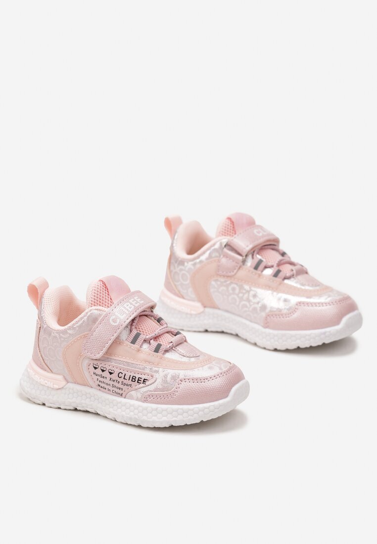  Pantofi sport Roz sclipitori cu scai cu inscripție decorativă Noralie