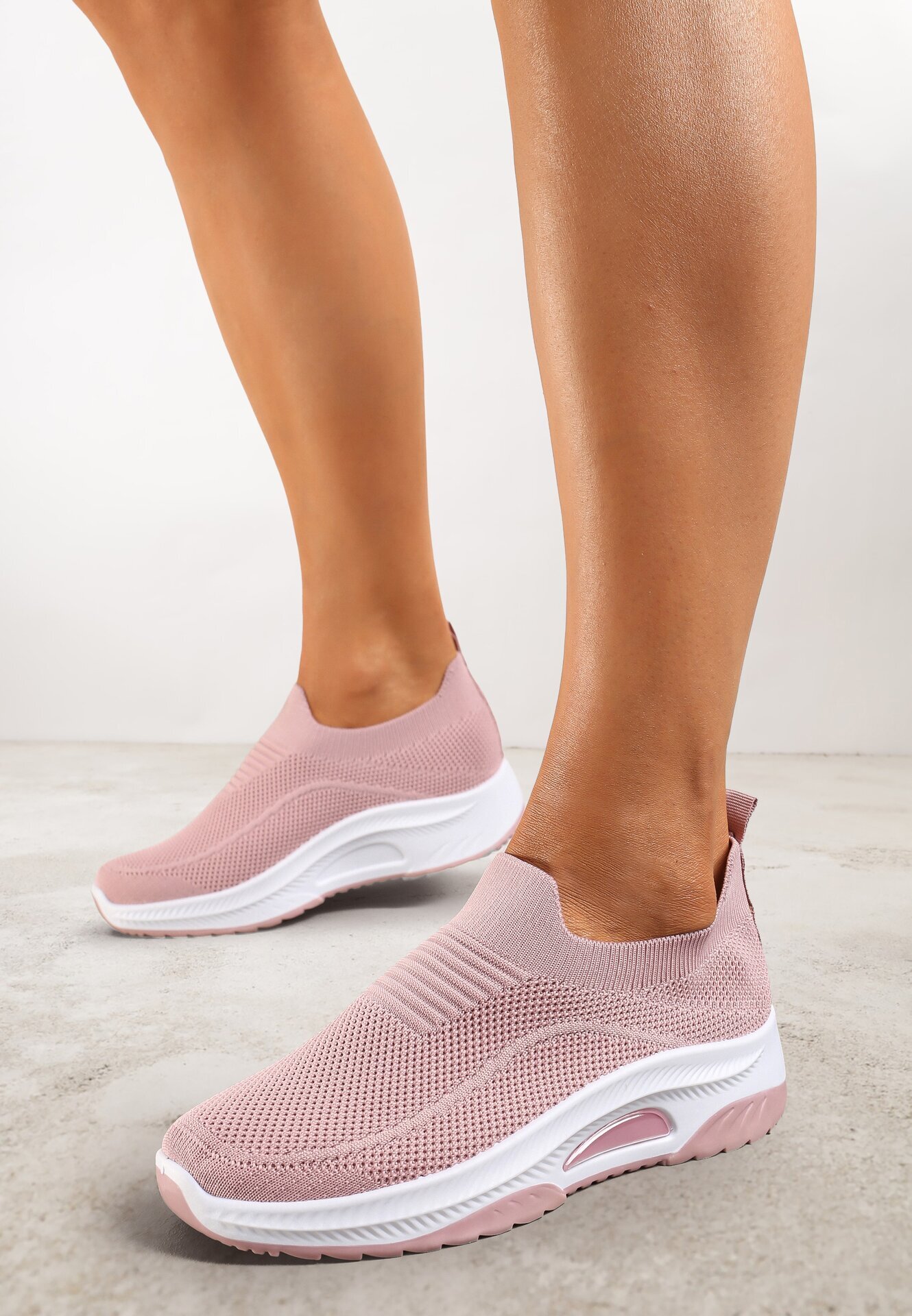  Pantofi Sport Roz Slip-on cu platformă pană cu Perforații Mellarina