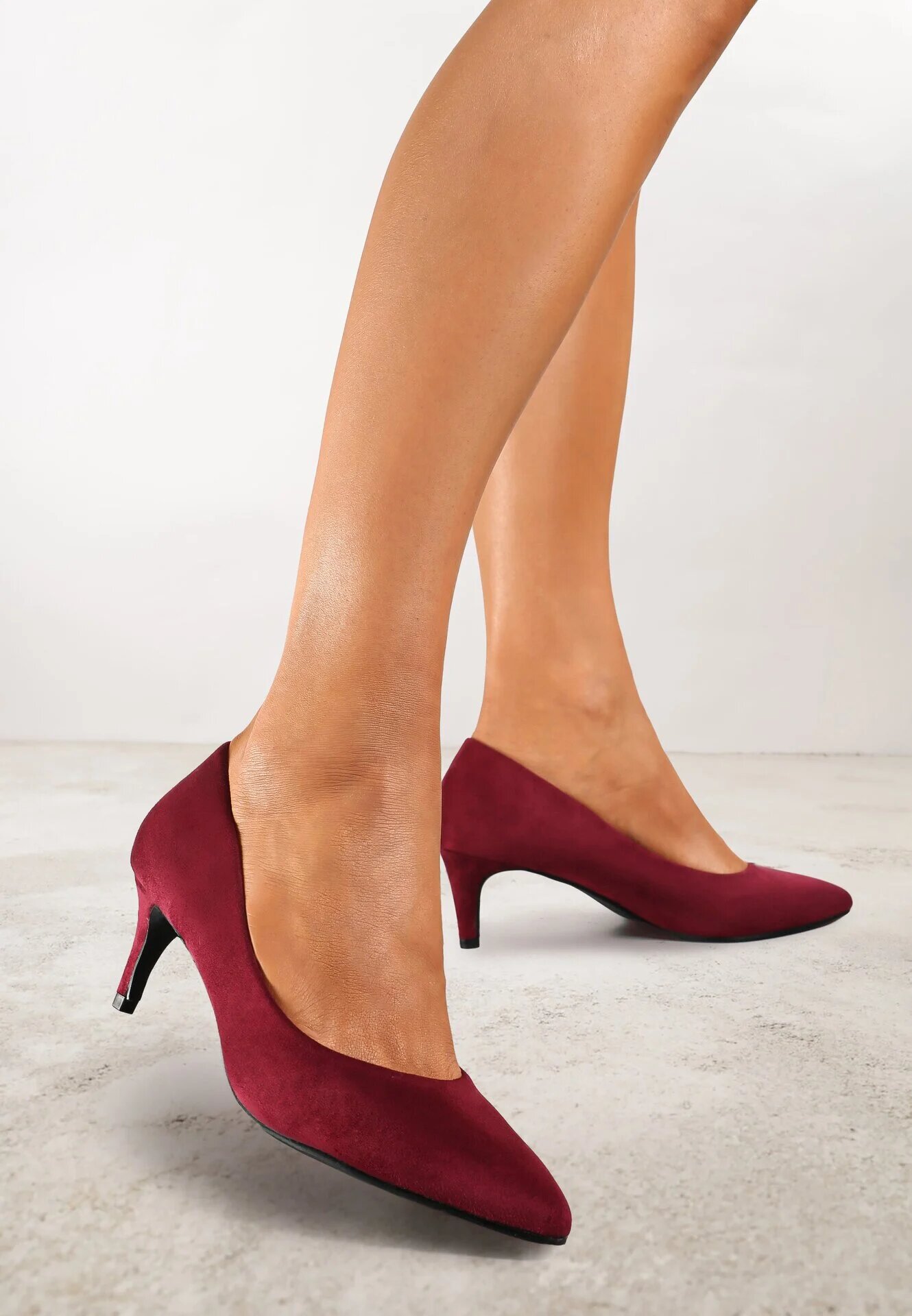  Pantofi stiletto clasici Bordo Ovirissa