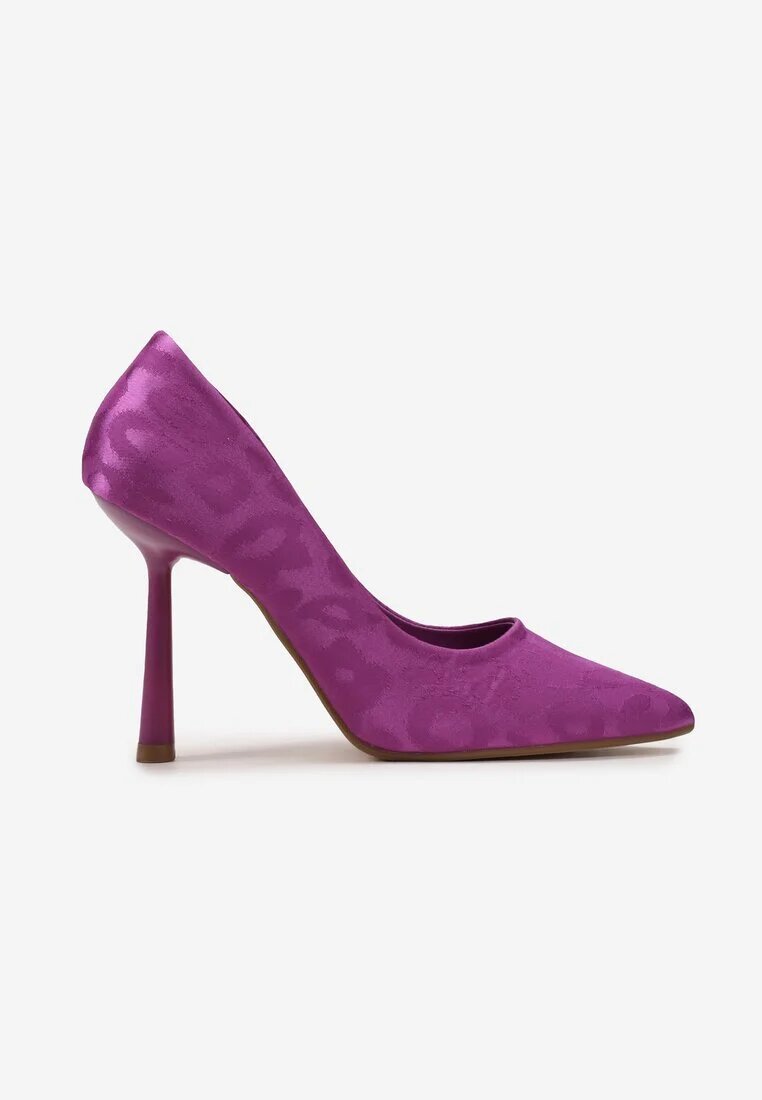  Pantofi stiletto Violeți Clasici cu Luciu Felenil
