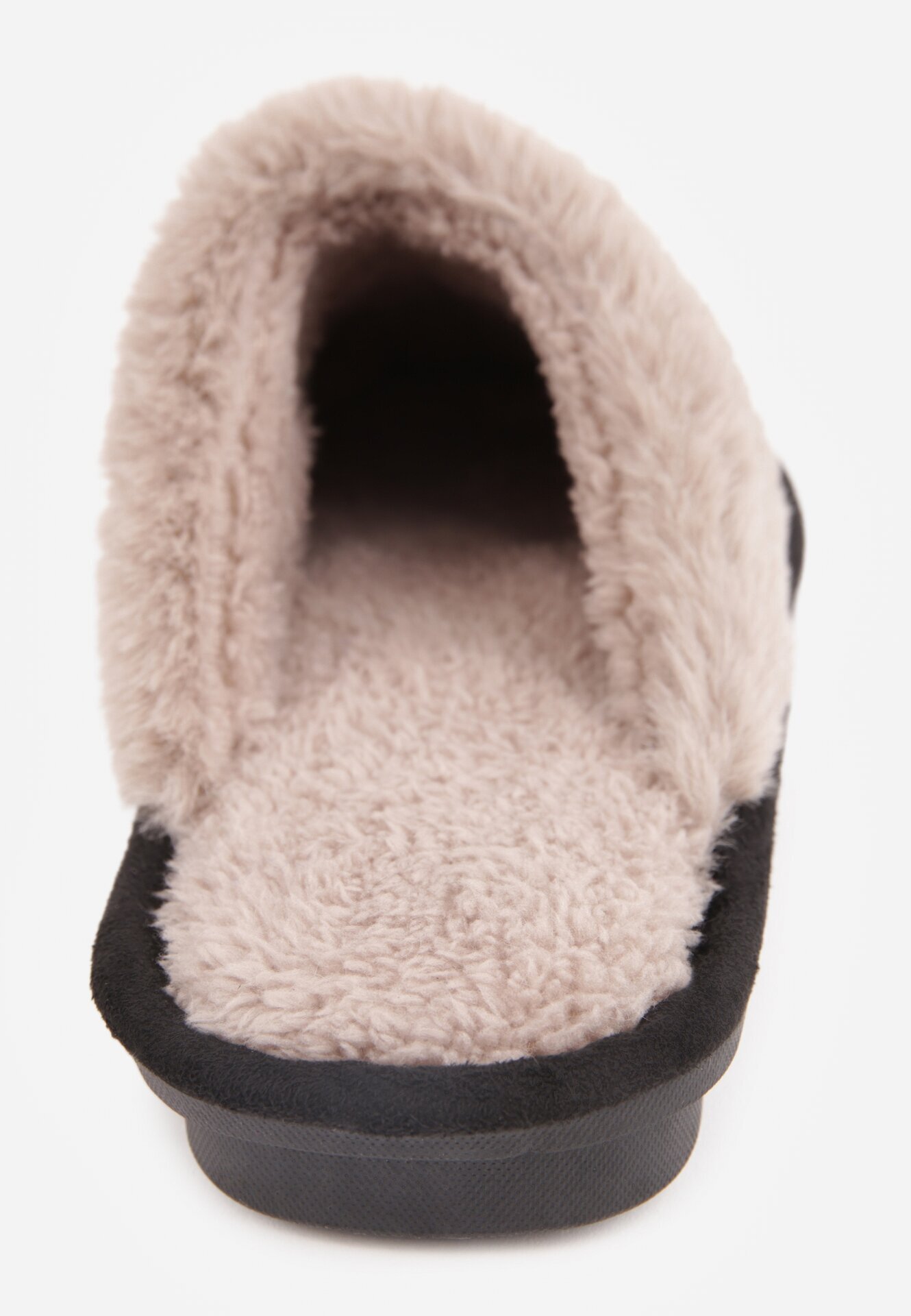  Papuci Negri Clasici slip-on cu blană Selomir