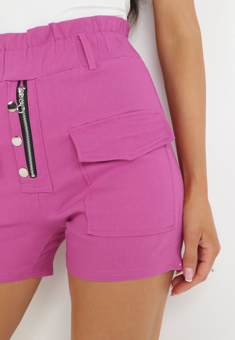 pesail Pantaloni scurți Fucsia cu elastic în talie Virni