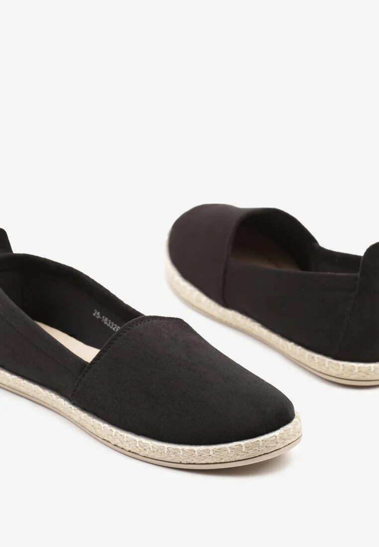 potocki Espadrile Negre pe Talpă Plată Împletită Juliatta