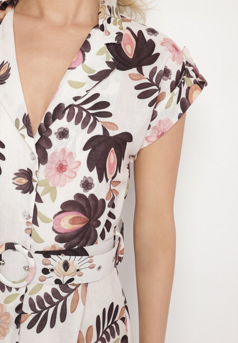 pretty Rochie Neagră cu Viscoză cu Croială tip Cămașă cu Curea cu Cataramă Nitasiela