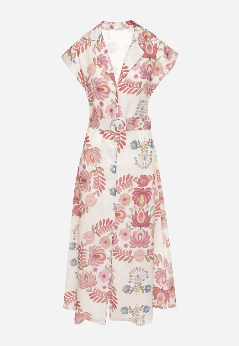 pretty Rochie Rozalie cu viscoză stil cămașă cu curea cu cataramă Nitasiela